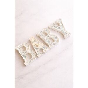 Neutral BABY Marquee Letters White LED Nursery Decor Baby Shower GENDER REVEAL